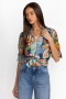  Johnny Was Tops | Mná WILD KALANI BLOUSE Éanlaith fhiáin