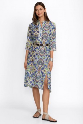  Gúnaí Johnny Was | Mná KIARA SILK KAFTAN Kiara