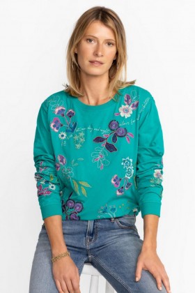  Barr Johnny Was | Léine Muinchille Fada SHILO RELAXED Bondi Teal do Mhná