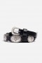  Johnny Was Belts | Cintura da donna in pelle italiana Diamonte con conca nera