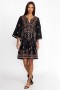  Johnny Was Dresses | Donna FAYE ABITO CON MANICHE A KIMONO E BALZA Nero