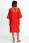  Johnny Was Dresses | Abito da donna con maniche a kimono Henley, rosso fuoco