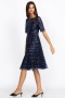  Johnny Was Dresses | Abito da donna in rete con perline blu navy