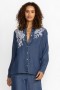  Johnny Was Tops | Donna ALICENT DENIM BUTTON DOWN SHIRT Denim Blu