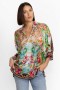  Johnny Was Tops | Donna AVIINA TUNIC Miller Tigre Sciarpa Stampa
