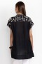  Johnny Was Tops | Donna BOTANIQUE DOLMAN SWING TUNIC Nero