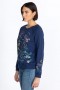  Johnny Was Tops | Felpa da donna Hawaii Raglan Blu Navy