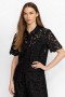  Johnny Was Tops | CAMICIA CON BOTTONI IN PIZZO KITT da donna, nera
