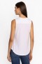  Johnny Was Tops | Canotta alta e bassa in jersey slub da donna, bianco brillante