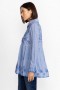  Johnny Was Tops | Donna TARRA Tunica a balze in denim chiaro blu