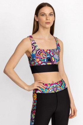  Johnny Was Active | Donna BEE ACTIVE REVERSIBILE SCOLLO QUADRATO SPORTIVO Montreux