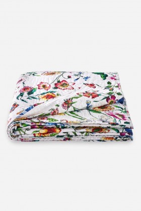 Johnny Was Bedding | Trapunta da donna FISKA in lino e cotone, modello Queen, bianca