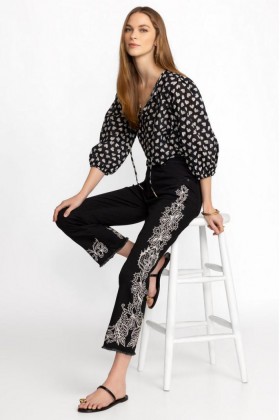  Johnny Was Bottoms | Jeans corti LAURENA Baby Boot da donna, neri