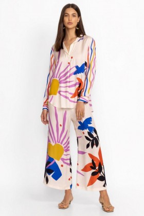  Johnny Was Bottoms | Donna YASMIN CROPPED EASY PANT Endless Sunshine