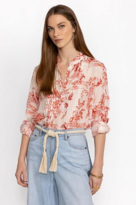  Johnny Was Tops | Donna SPRING FIRE MALIA BLOUSE Springfire
