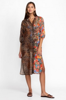  Johnny Was Swim & Resort | レディース チーター ロングシャツドレス マルチ