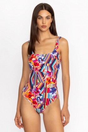  Johnny Was Swim & Resort | レディース サマーストライプ タンクスーツ ワンピース サマーストライプ