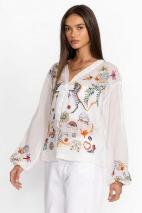  Johnny Was トップス | レディース HELEN BLOUSE ホワイト