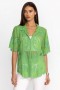  Johnny Was Topper | Dame CHRYSSIE KNAPPET BLUSE Kelly Green
