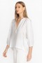  Johnny Was Topper | Dame GAUZE BISHOP SLEEVE BLUSE Hvit