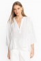  Johnny Was Topper | Dame GAUZE BISHOP SLEEVE BLUSE Hvit