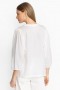  Johnny Was Topper | Dame GAUZE BISHOP SLEEVE BLUSE Hvit