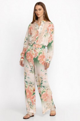  Pantaloni Johnny Was | Pantaloni de damă RUKSANA SILK EASY PANT Ruksana