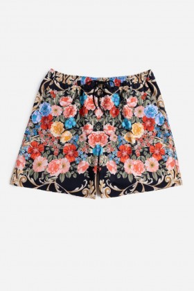  Johnny Was Swim & Resort | Costum de baie pentru bărbați, culoare negru regal, multicolor