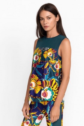  Dámske tielko Johnny Was | Bee Active High Low Mesh Contrast Thick Kimbra