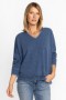  Johnny Was Topovi | Ženski IZY WHIPSTITCH PULLOVER S RESAMA Indigo