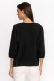 Johnny Was Toppar | Dam GAUZE BISHOP SLEEVE BLUS Black Beauty
