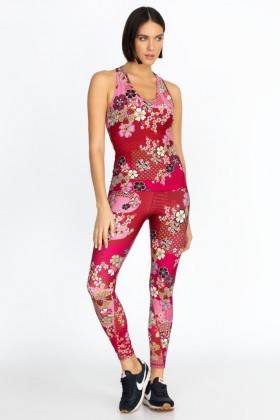  Johnny Was Active | Dam Yama Bee Active Mesh Högmidjade Leggings Yama