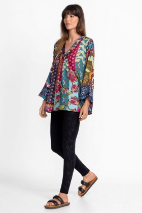  Johnny Was Byxor | Dam Calipso Tonal Leggings Svarta