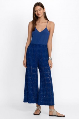  Johnny Was Byxor | Dam MARINA JOY RAYON CROPPED PANT Sailor Blue