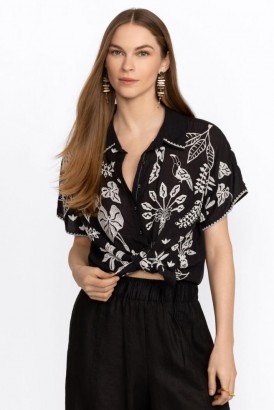  Johnny Was Toppar | Dam LUCIANA DOLMAN SKJORTA Svart