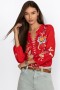  Johnny Was Tops | Kadın JOELE RUFFLE FIELD BLOUSE Racer Red
