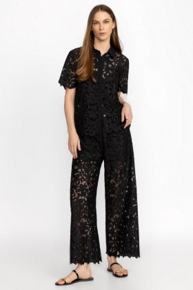  Johnny Was Bottoms | Kadın KITT LACE EASY PANT Siyah