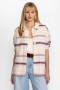  Johnny Was Outerwear | Camisa-chaqueta oversize para mujer BRIGITTA con rayas aztecas