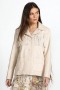  Johnny Was Outerwear | Chaqueta de cuero Frangia para mujer, color crema