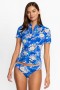  Johnny Was Swim & Resort | Camiseta de surf Blue Dove para mujer