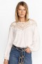  Blusa Johnny Was Tops | Blusa CIELITO MODAL para mujer, color crudo