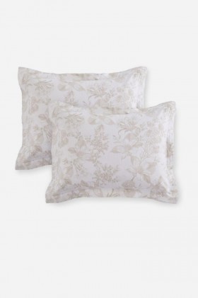  Ropa de cama Johnny Was | Juego de fundas de almohada Valentina King para mujer, color arena