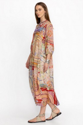  Vestidos Johnny Was | Vestido Britta de mosaico de jardín para mujer