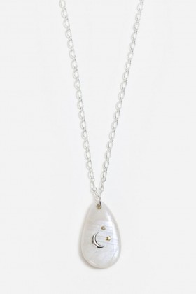  Joyería Johnny Was | Collar MOONLIGHT MONSTONE para mujer, plata