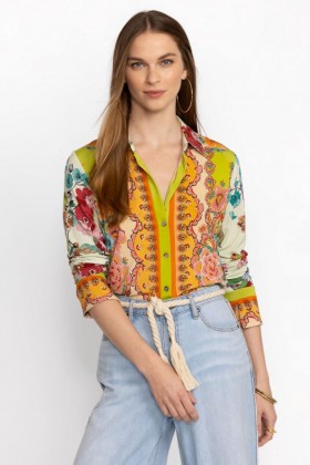 Camiseta Johnny Was Tops | Camisa abotonada favorita de mujer JANIE - ROSSEY Rossy
