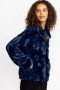  Johnny Was Overtøj | Dame MIDNIGHT FAUX FUR BOMBER Dyb Marineblå