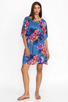  Johnny Was Swim & Resort | Dame SOMMERDAGSKJOLE MED FLETNING Summer Days (blå)