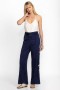  Johnny Was Bottoms | Dames EMIKA BELTED WIDE LEG PANT Navy