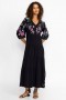 Johnny Was Jurken | Dames SHILO DOLMAN TIERED KNIT DRESS Zwart