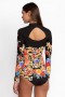  Johnny Was Swim & Resort | Dames ZWART ROYAL CUT OUT BACK SURF SHIRT Multi